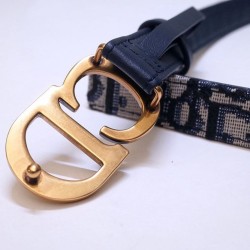 Cintura Christian Dior Saddle Dior Oblique blu scuro