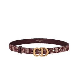 Cintura Christian Dior Saddle Dior Oblique Rossa