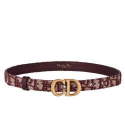 Cintura Christian Dior Saddle Dior Oblique Rossa
