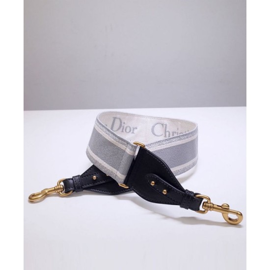 Replica Cinturino ricamato Christian Dior 'Christian Dior' grigio Replica Cinturino ricamato Christian Dior 'Christian Dior' grigio
