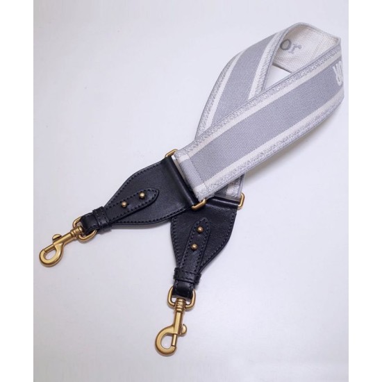 Replica Cinturino ricamato Christian Dior 'Christian Dior' grigio Replica Cinturino ricamato Christian Dior 'Christian Dior' grigio