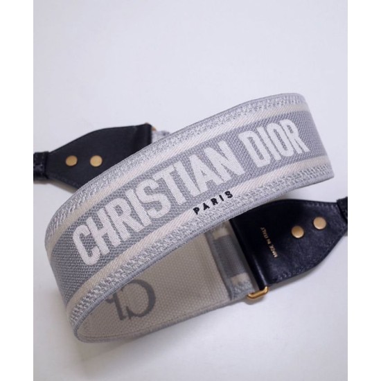 Replica Cinturino ricamato Christian Dior 'Christian Dior' grigio Replica Cinturino ricamato Christian Dior 'Christian Dior' grigio