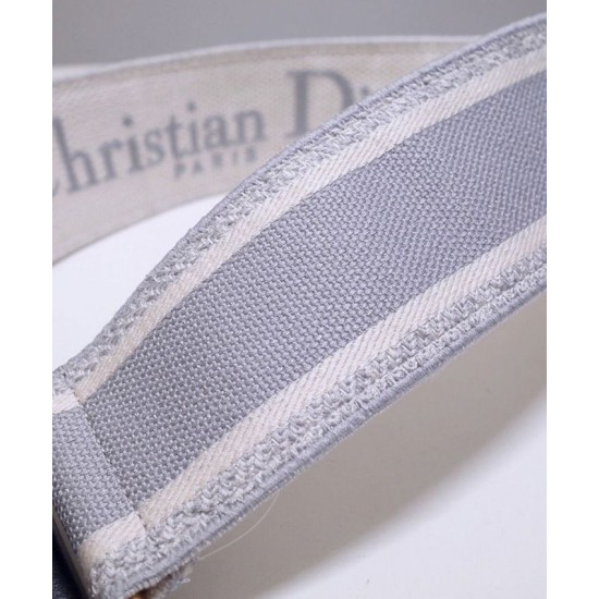 Replica Cinturino ricamato Christian Dior 'Christian Dior' grigio Replica Cinturino ricamato Christian Dior 'Christian Dior' grigio