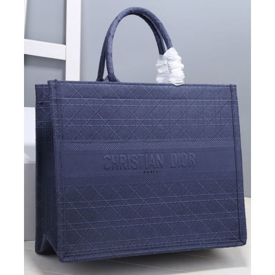 Replica Christian Dior Cannage Embroidery Dior Book Tote Borse Blu scuro Replica Christian Dior Cannage Embroidery Dior Book Tote Borse Blu scuro