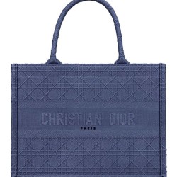 Borsa tote Christian Dior piccola Dior Book Blu scuro