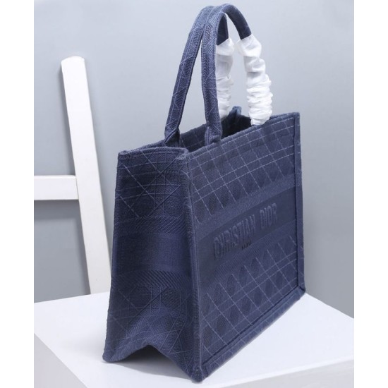 Replica Borsa tote Christian Dior piccola Dior Book Blu scuro Replica Borsa tote Christian Dior piccola Dior Book Blu scuro