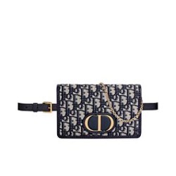 Pochette Christian Dior 30 Montaigne 2-in-1 blu scuro
