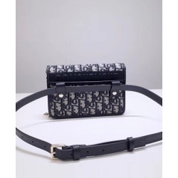 Pochette Christian Dior 30 Montaigne 2-in-1 blu scuro