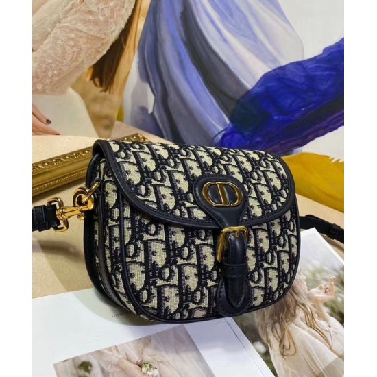 Replica Borsa Christian Dior piccola Dior Bobby blu scuro Replica Borsa Christian Dior piccola Dior Bobby blu scuro