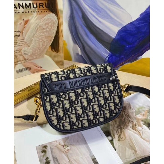 Replica Borsa Christian Dior piccola Dior Bobby blu scuro Replica Borsa Christian Dior piccola Dior Bobby blu scuro