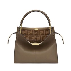 Peekaboo X-lite Medium Leather Borse Coffee