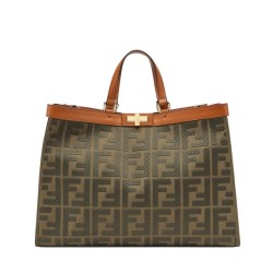 Borsa Peekaboo X-tote Canvas 8BH374 Caffè