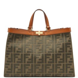 Borsa Peekaboo X-tote Canvas 8BH374 Caffè