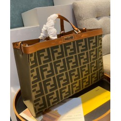 Borsa Peekaboo X-tote Canvas 8BH374 Caffè