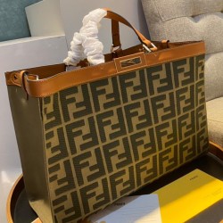 Borsa Peekaboo X-tote Canvas 8BH374 Caffè