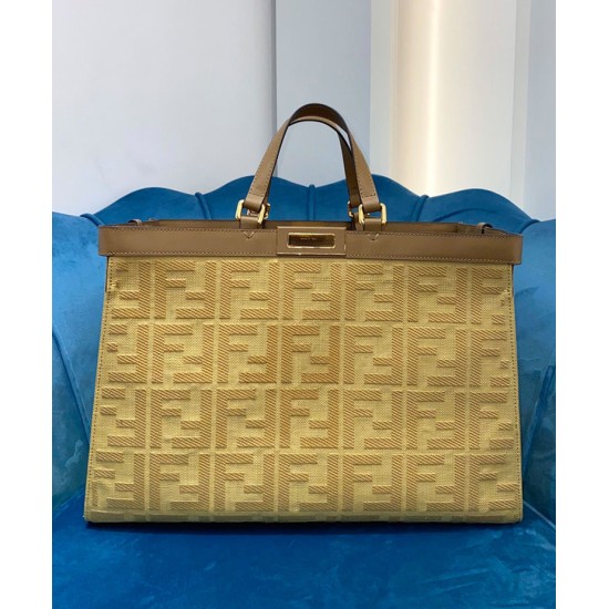 Replica Borsa Peekaboo X-tote Canvas 8BH374 Crema Replica Borsa Peekaboo X-tote Canvas 8BH374 Crema