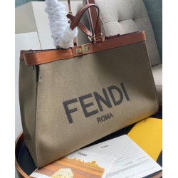 Borsa Peekaboo X-tote Canvas 8BH374 Khaki