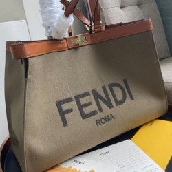 Borsa Peekaboo X-tote Canvas 8BH374 Khaki