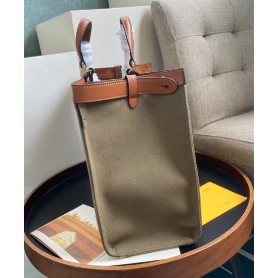 Replica Borsa Peekaboo X-tote Canvas 8BH374 Khaki Replica Borsa Peekaboo X-tote Canvas 8BH374 Khaki