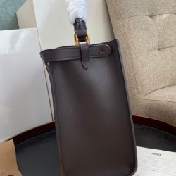 Borsa Peekaboo X-lite media in pelle caffè scuro