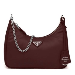 Borsa a tracolla Prada Re-Edition 2005 in nylon Mauve