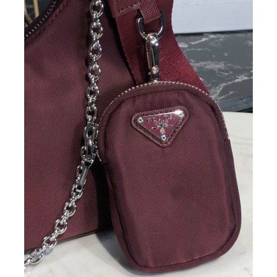 Replica Borsa a tracolla Prada Re-Edition 2005 in nylon Mauve