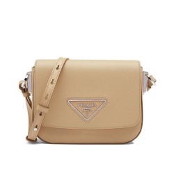 Borsa a tracolla Prada in pelle Saffiano 1BD249 Albicocca