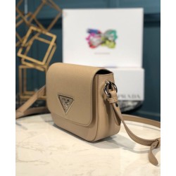 Borsa a tracolla Prada in pelle Saffiano 1BD249 Albicocca