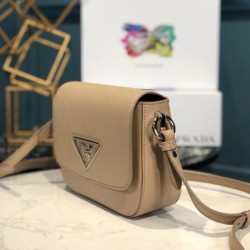 Borsa a tracolla Prada in pelle Saffiano 1BD249 Albicocca