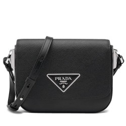 Borsa a tracolla Prada in pelle Saffiano 1BD249 Nera