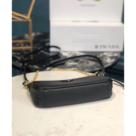 Replica Borsa a tracolla Prada Re-Edition 2000 1BH171 Nera