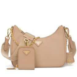 Borsa Prada Re-Edition 2005 in pelle Saffiano 1BH204 Albicocca