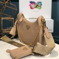 Borsa Prada Re-Edition 2005 in pelle Saffiano 1BH204 Albicocca