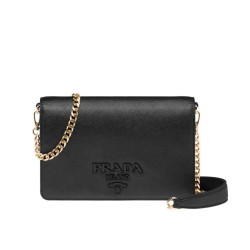 Borsa a tracolla Prada in pelle Saffiano 1BP012 Nera