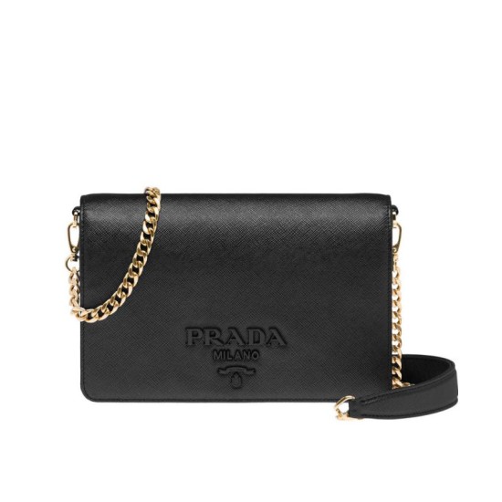 Replica Borsa a tracolla Prada in pelle Saffiano 1BP012 Nera Replica Borsa a tracolla Prada in pelle Saffiano 1BP012 Nera