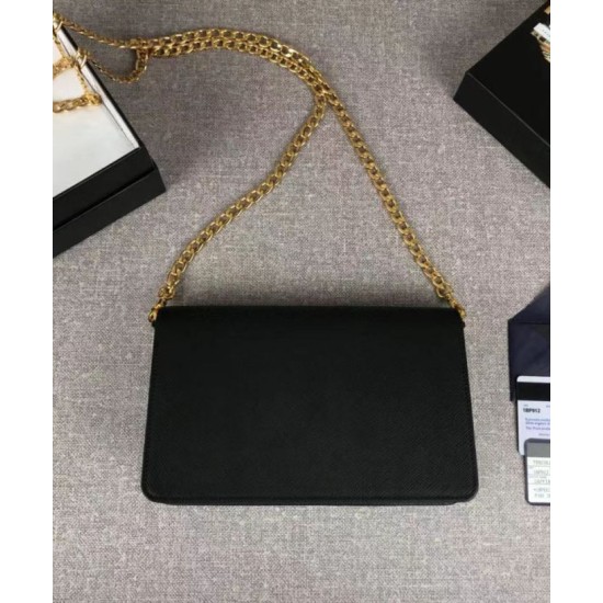 Replica Borsa a tracolla Prada in pelle Saffiano 1BP012 Nera Replica Borsa a tracolla Prada in pelle Saffiano 1BP012 Nera