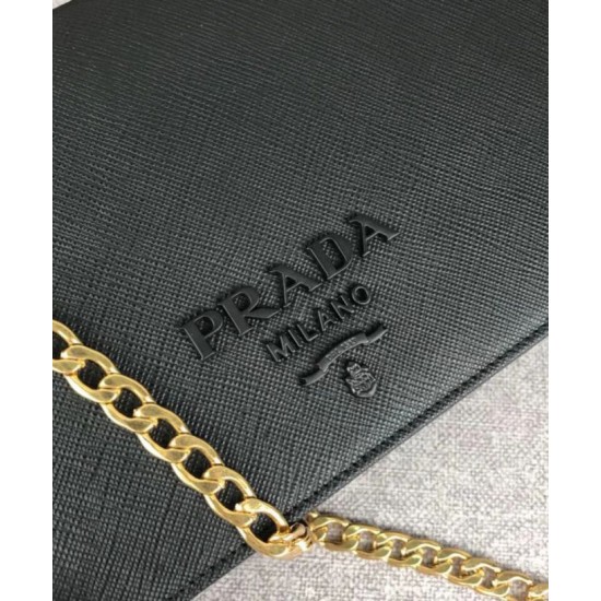 Replica Borsa a tracolla Prada in pelle Saffiano 1BP012 Nera Replica Borsa a tracolla Prada in pelle Saffiano 1BP012 Nera