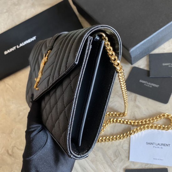 Replica YSL Saint Laurent Portafoglio Woc con catena a busta monogramma Bianco Replica YSL Saint Laurent Portafoglio Woc con catena a busta monogramma Bianco
