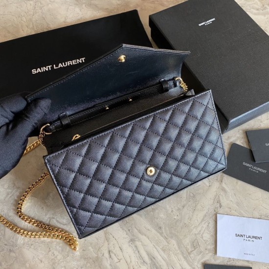 Replica YSL Saint Laurent Portafoglio Woc con catena a busta monogramma Bianco Replica YSL Saint Laurent Portafoglio Woc con catena a busta monogramma Bianco