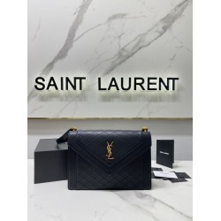 Borsa YSL Saint Laurent gaby Satchel trapuntata in pelle di agnello nera