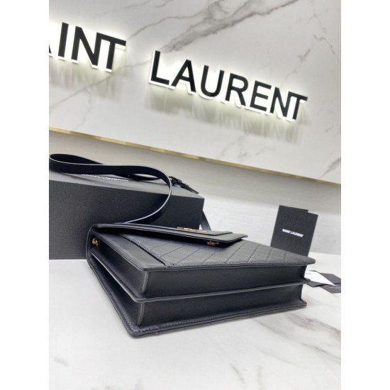 Replica Borsa YSL Saint Laurent gaby Satchel trapuntata in pelle di agnello nera Replica Borsa YSL Saint Laurent gaby Satchel trapuntata in pelle di agnello nera