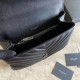 Replica Borsa a tracolla YSL Saint Laurent Medium Envelope Kate Chain Mix Matelasse Nero Argento