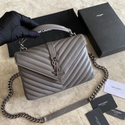 Borsa a tracolla YSL Saint Laurent Medium Envelope Kate Chain Mix Matelasse Grey
