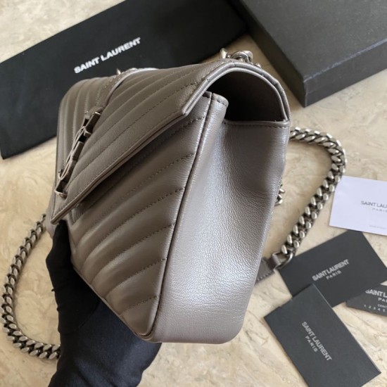 Replica Borsa a tracolla YSL Saint Laurent Medium Envelope Kate Chain Mix Matelasse Grey