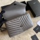 Replica Borsa a tracolla YSL Saint Laurent Medium Envelope Kate Chain Mix Matelasse Grey
