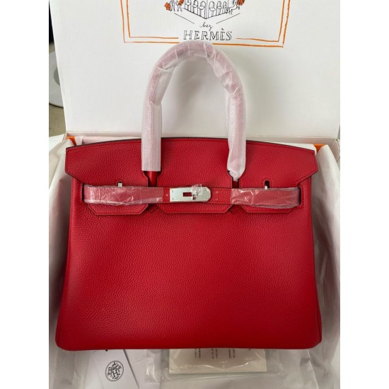 Replica Borsa Hermes Birkin 30 Rosso