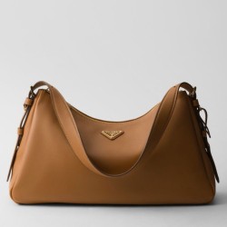 Prada Aimee Large Shoulder Bag Marrone