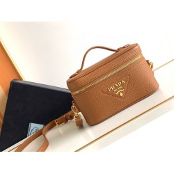 Borsa mini Vanity Prada Granata Marrone