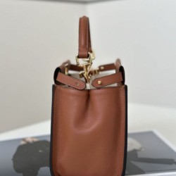 Borsa Fendi Mini Iconic Peekaboo Marrone