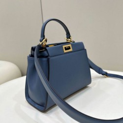 Borsa Fendi Mini Iconic Peekaboo Blu